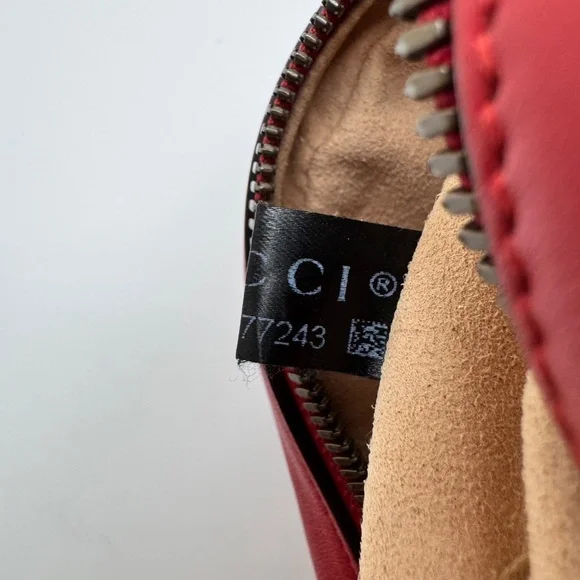 Gucci Marmont Oval Belt Bag Interlocking GG Quilted Leather Red Small 75 cm - Picture 15 of 16